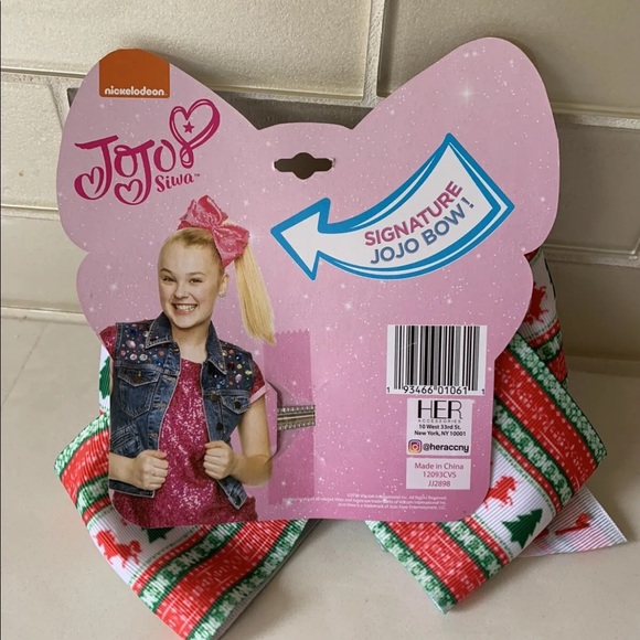 Jojo Siwa Holiday Christmas Clip-On Hair Bow Christmas Tree/Unicorn/Wreath NEW - Picture 5 of 11
